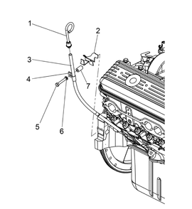 Engine Group - Oil Level Gauge Diagram and Parts List for 076071-0  Briggs and Stratton Generator